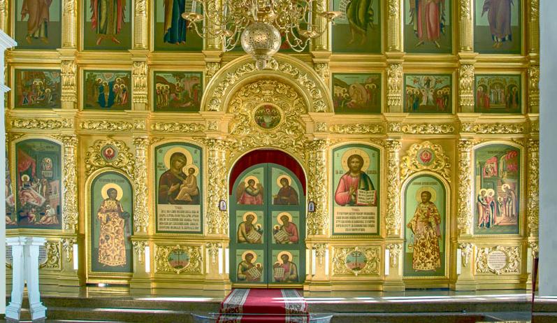 Иконостас храма Тихвинской иконы Божией Матери