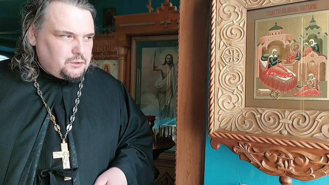 Видео интервью с настоятелем храма Николая Чудотворца.