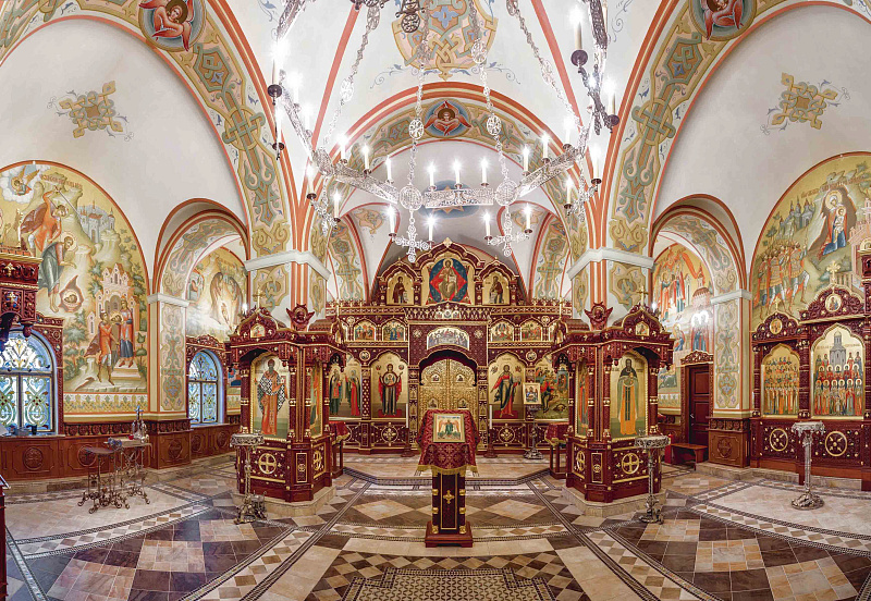 Оформление интерьера Придела в честь Усекновения главы Иоанна Предтечи Всехсвятского храма