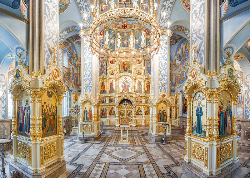 Оформление интерьера Придела в честь иконы Божией Матери "Утоли мои печали" Всехсвятского храма