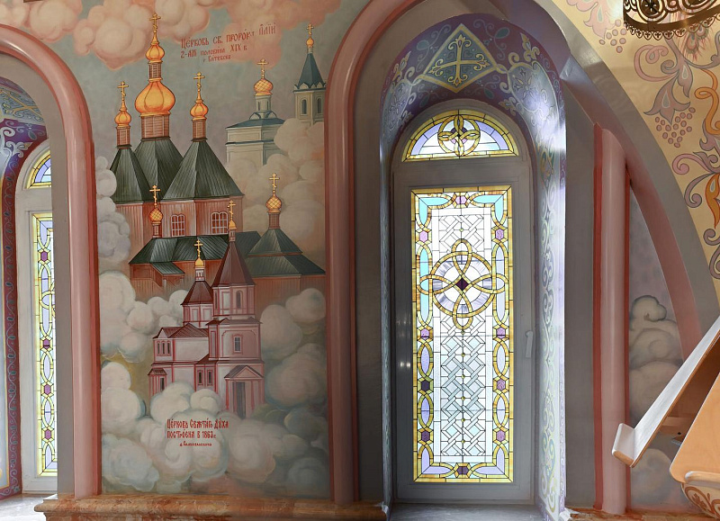 Витражи Центрального Придела Всехсвятского храма