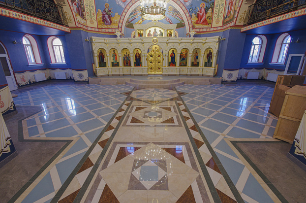 Храмовые полы от а до я: разработка рисунка, подбор материалов, цветовые решения.